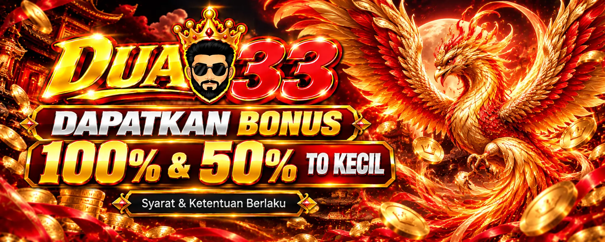 Bonus Deposit 100% & 50%