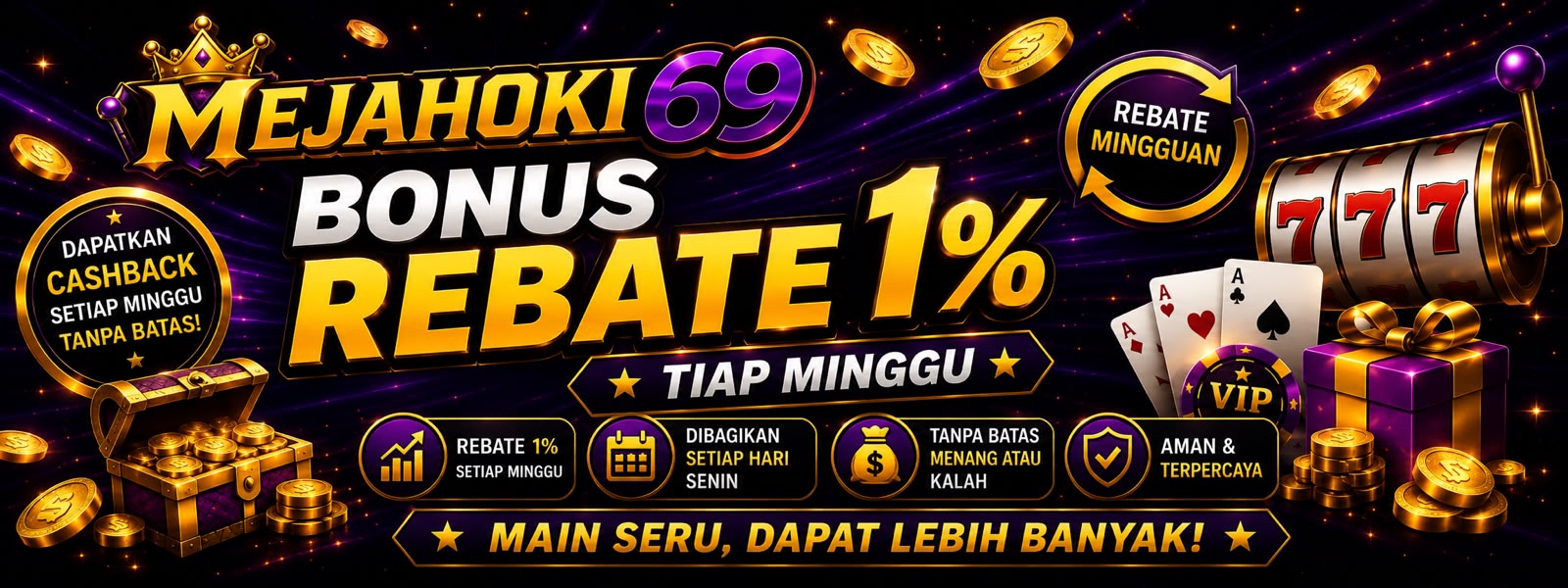 BONUS REBATE 1% MINGGUAN