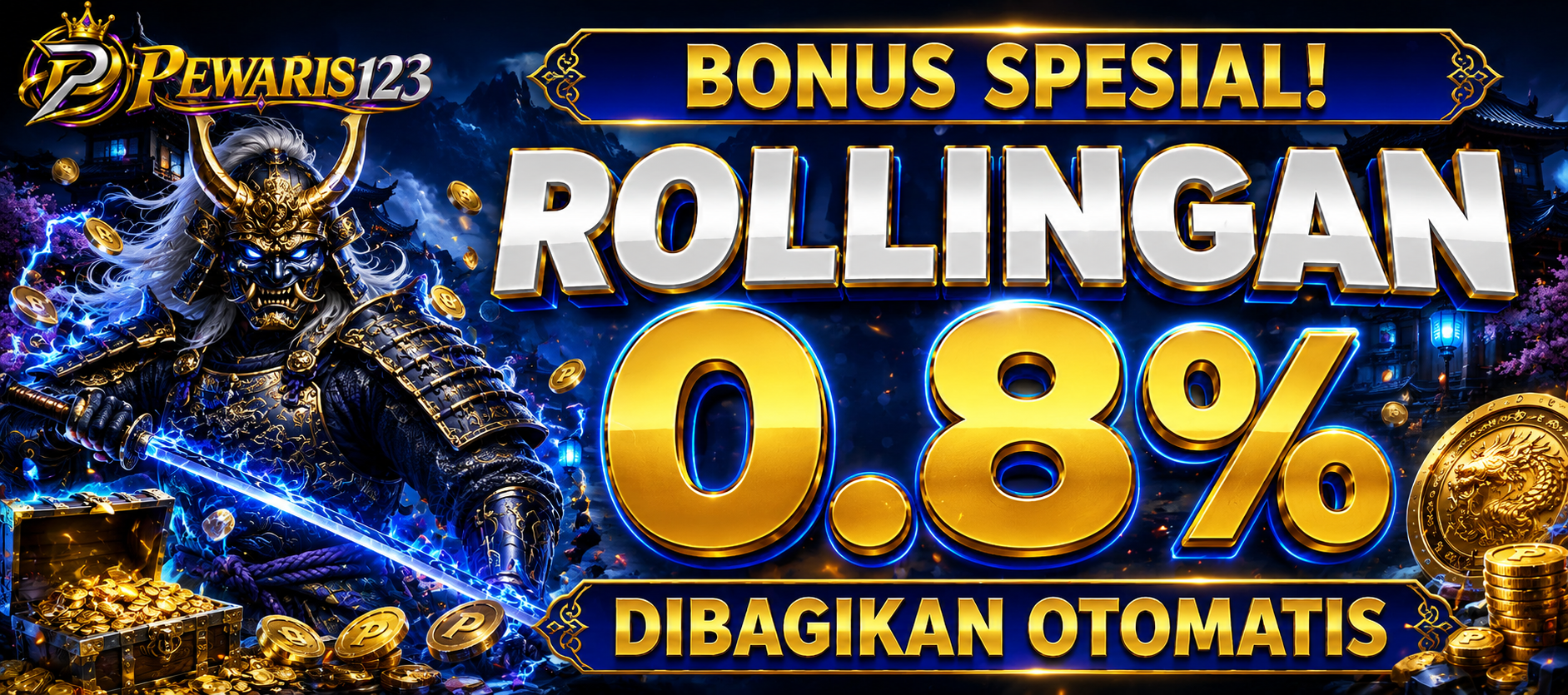 BONUS ROLLINGAN MINGGUAN 0.8 %