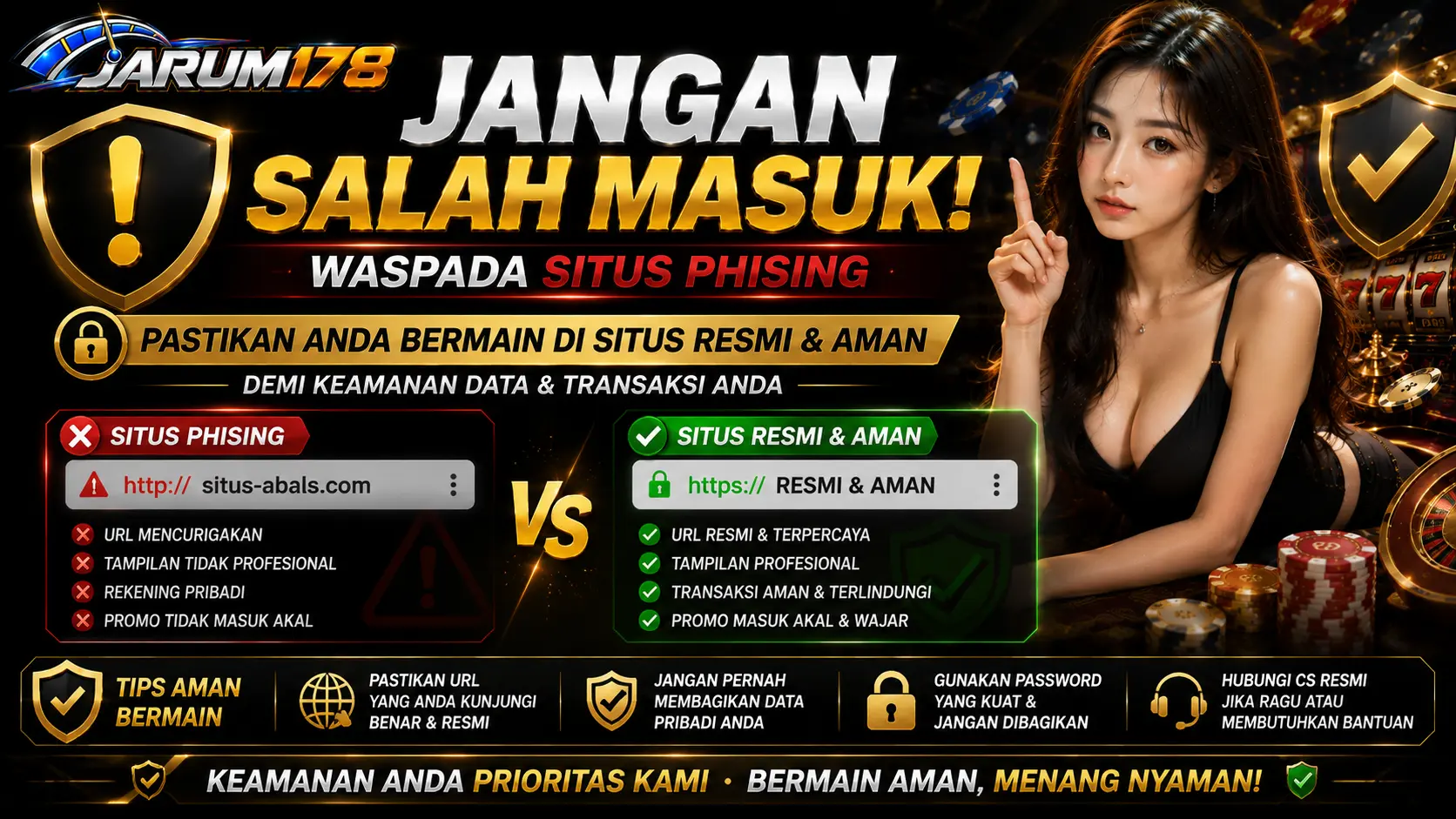 BANNER INFORMASI JANGAN SALAH MASUK SITUS PHISING